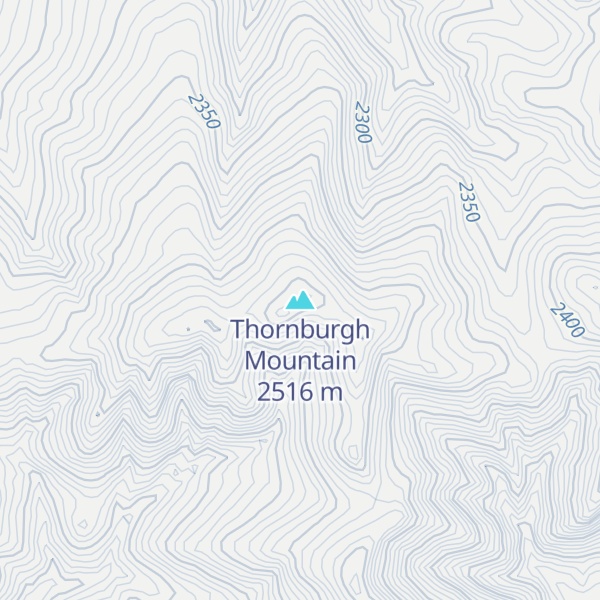 Map of Thornburgh Mountain