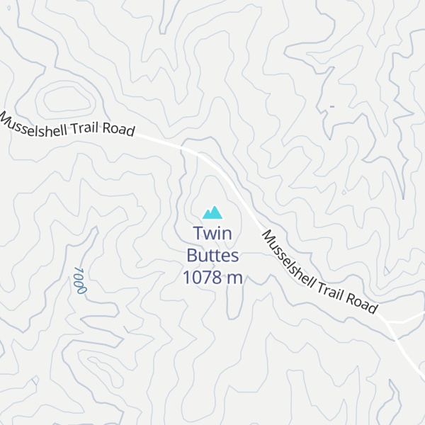 Map of Twin Buttes