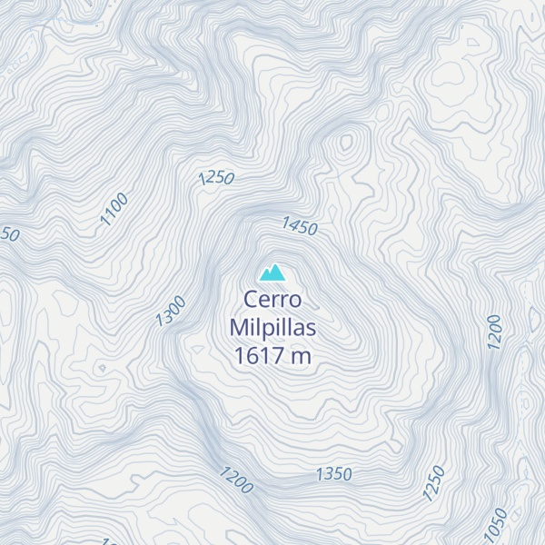 Map of Cerro Milpillas