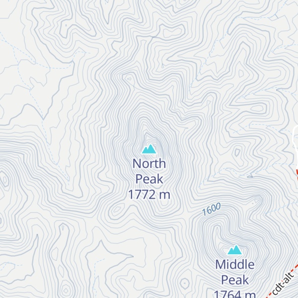 Map of North Peak