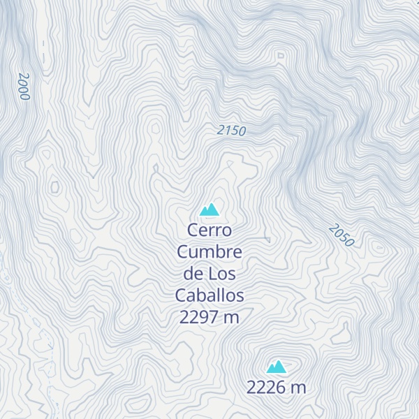 Map of Cerro Cumbre de Los Caballos