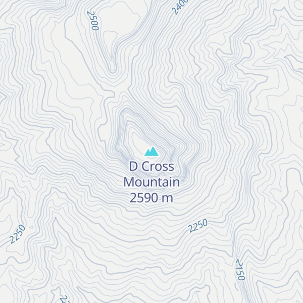 Map of D Cross Mountain