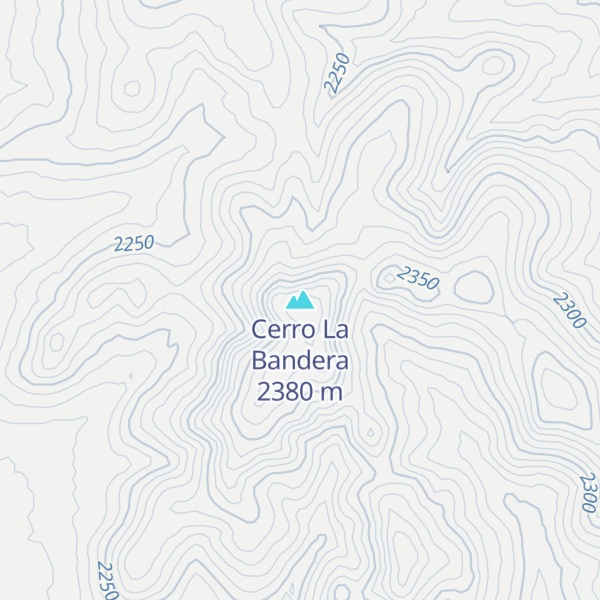Map of Cerro La Bandera