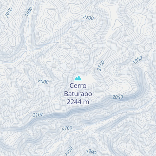 Map of Cerro Baturabo