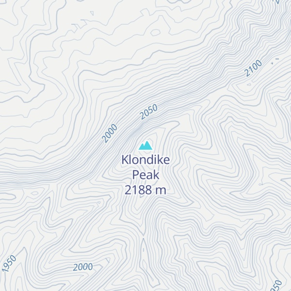 Map of Klondike Peak