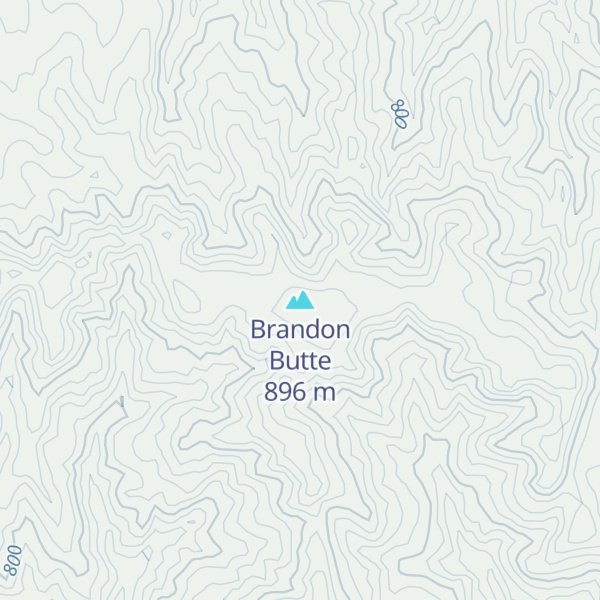 Map of Brandon Butte