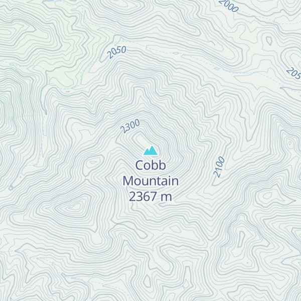 Map of Cobb Mountain