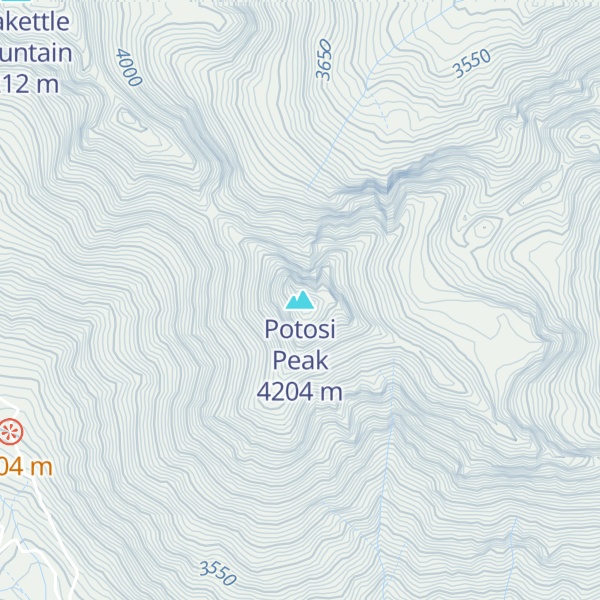 Map of Potosi Peak