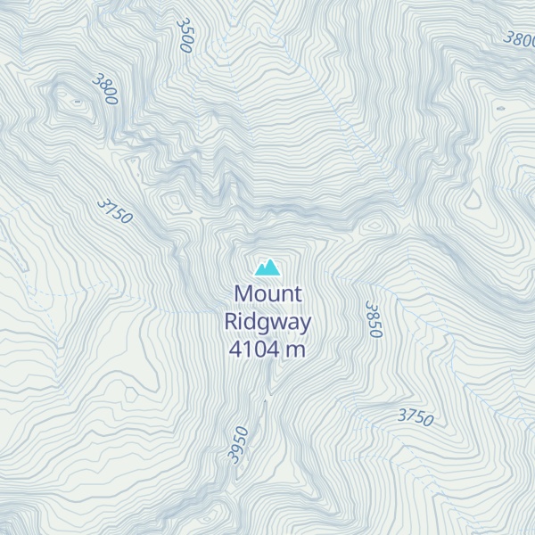 Map of Mount Ridgway