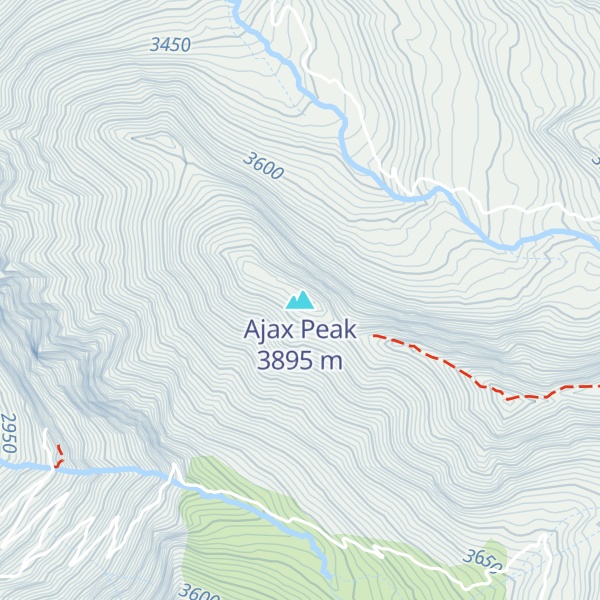 Map of Ajax Peak