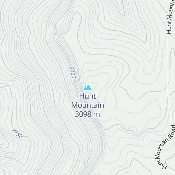 Map of Hunt Mountain