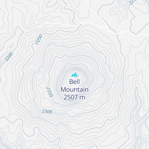 Map of Bell Mountain