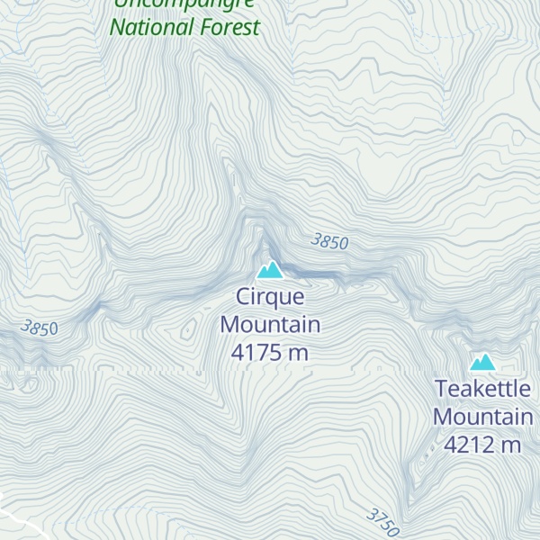 Map of Cirque Mountain