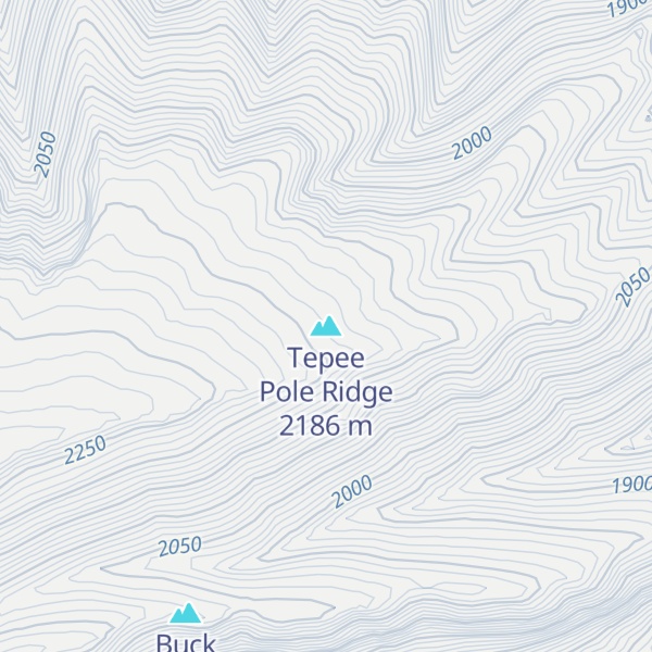 Map of Tepee Pole Ridge