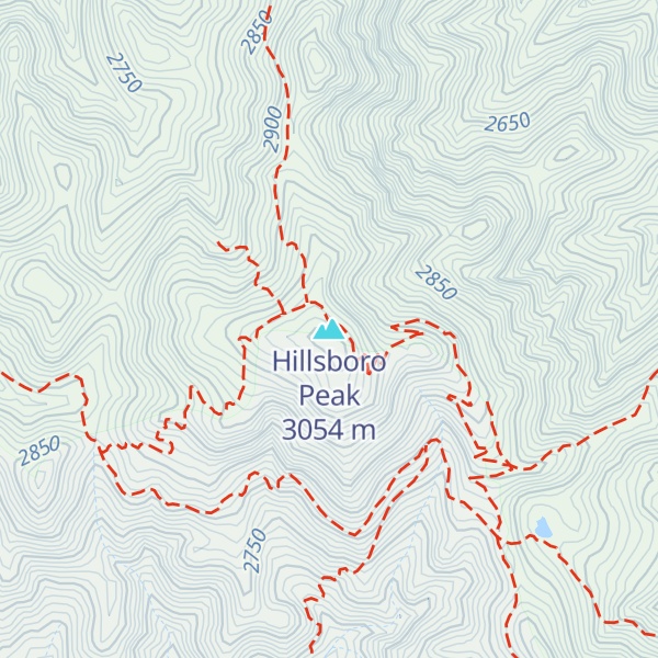 Map of Hillsboro Peak