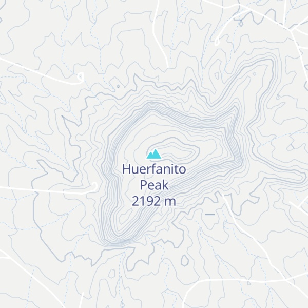 Map of Huerfanito Peak