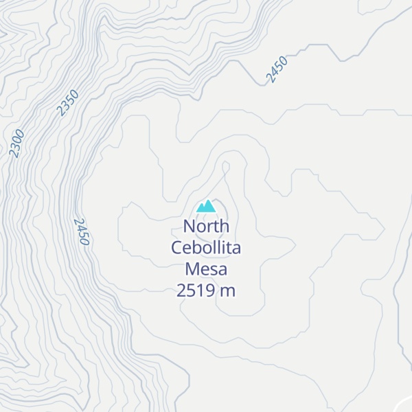Map of North Cebollita Mesa