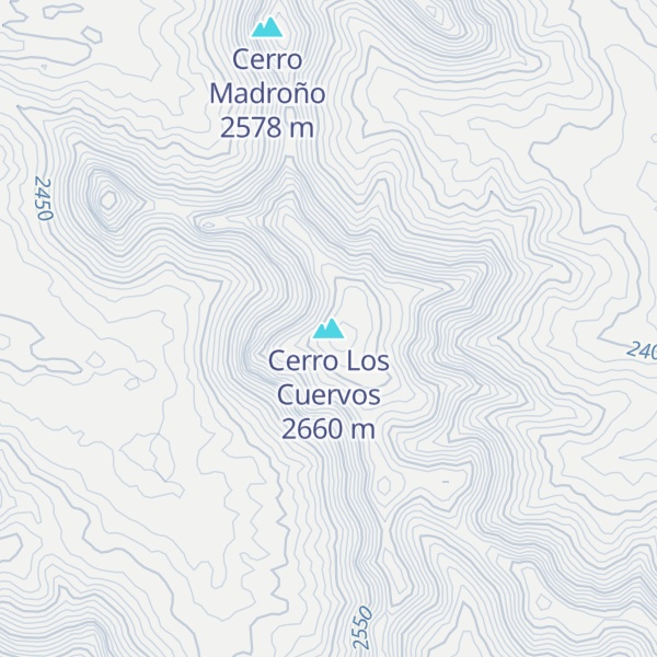 Map of Cerro Los Cuervos