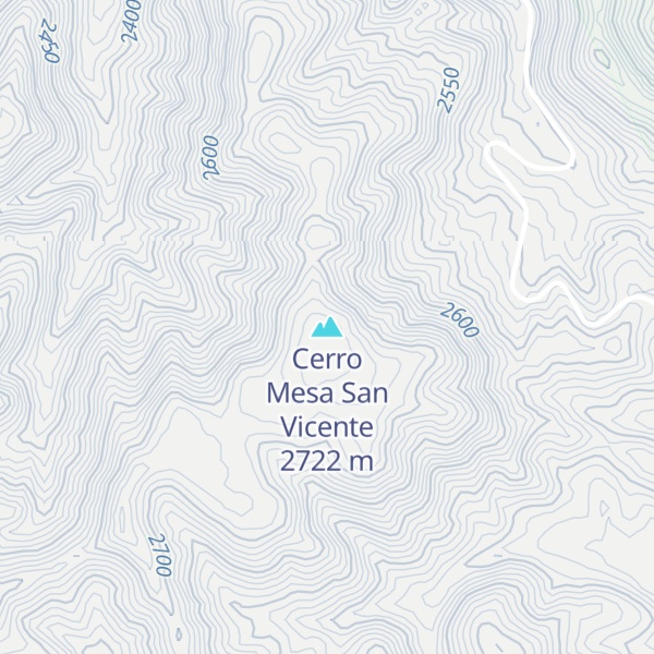 Map of Cerro Mesa San Vicente