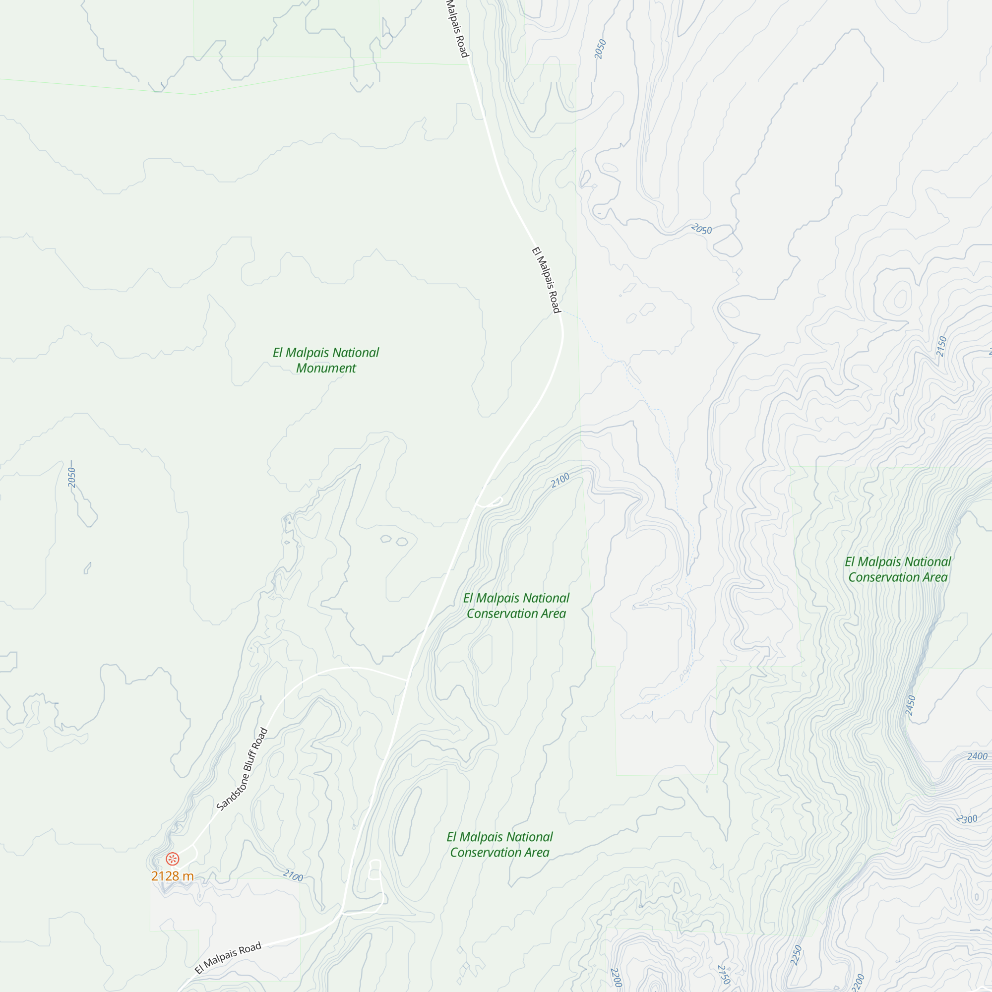 Malpais National Monument Visitor Center and Exhibits map