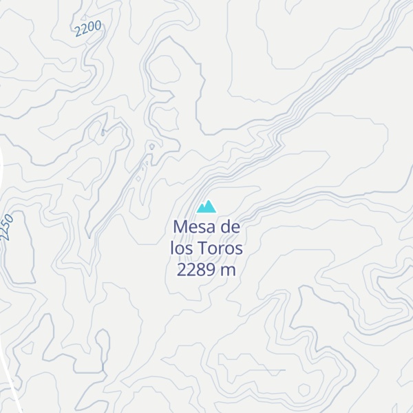 Map of Mesa de los Toros