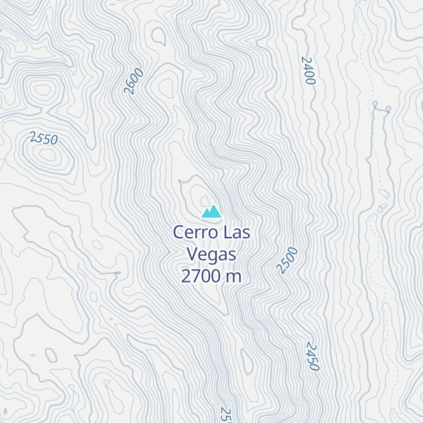 Map of Cerro Las Vegas