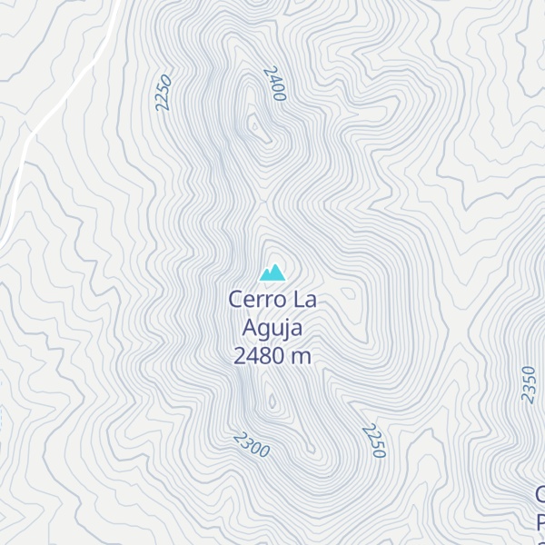 Map of Cerro La Aguja