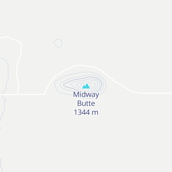 Map of Midway Butte