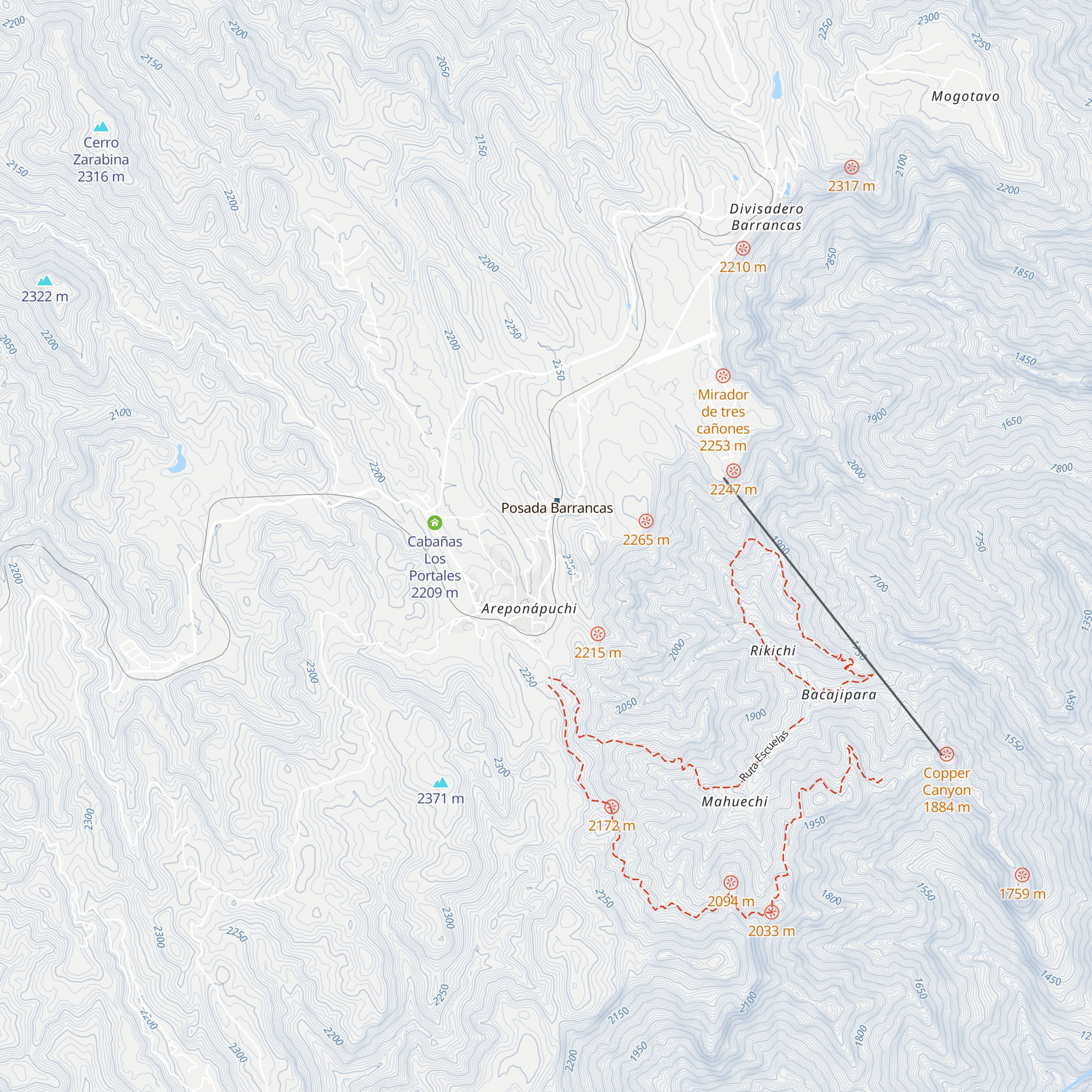 Cabañas La Esmeralda map