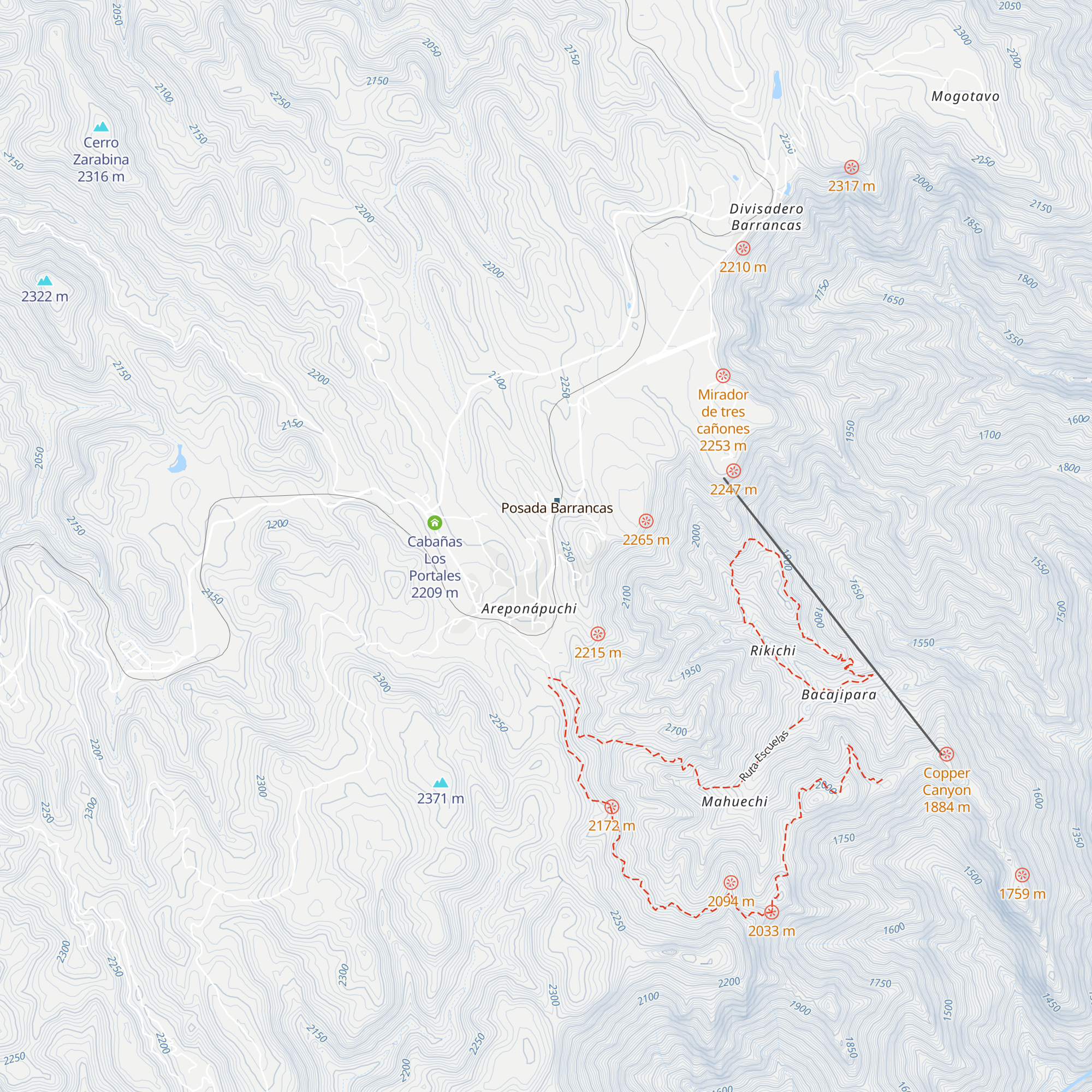 Cabañas La Esmeralda map