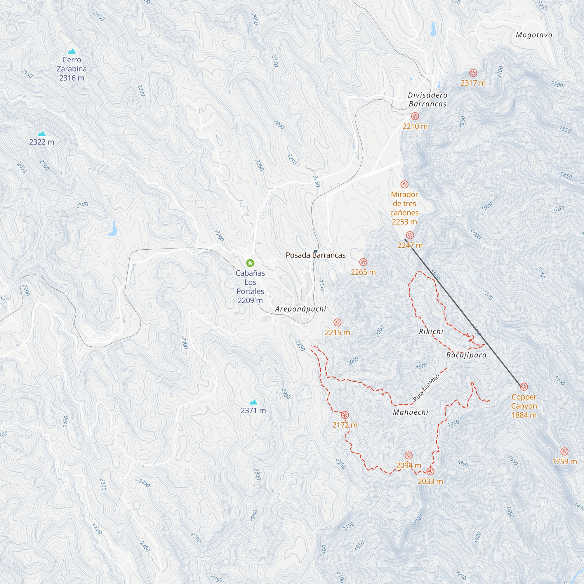 Cabañas Diaz Family map