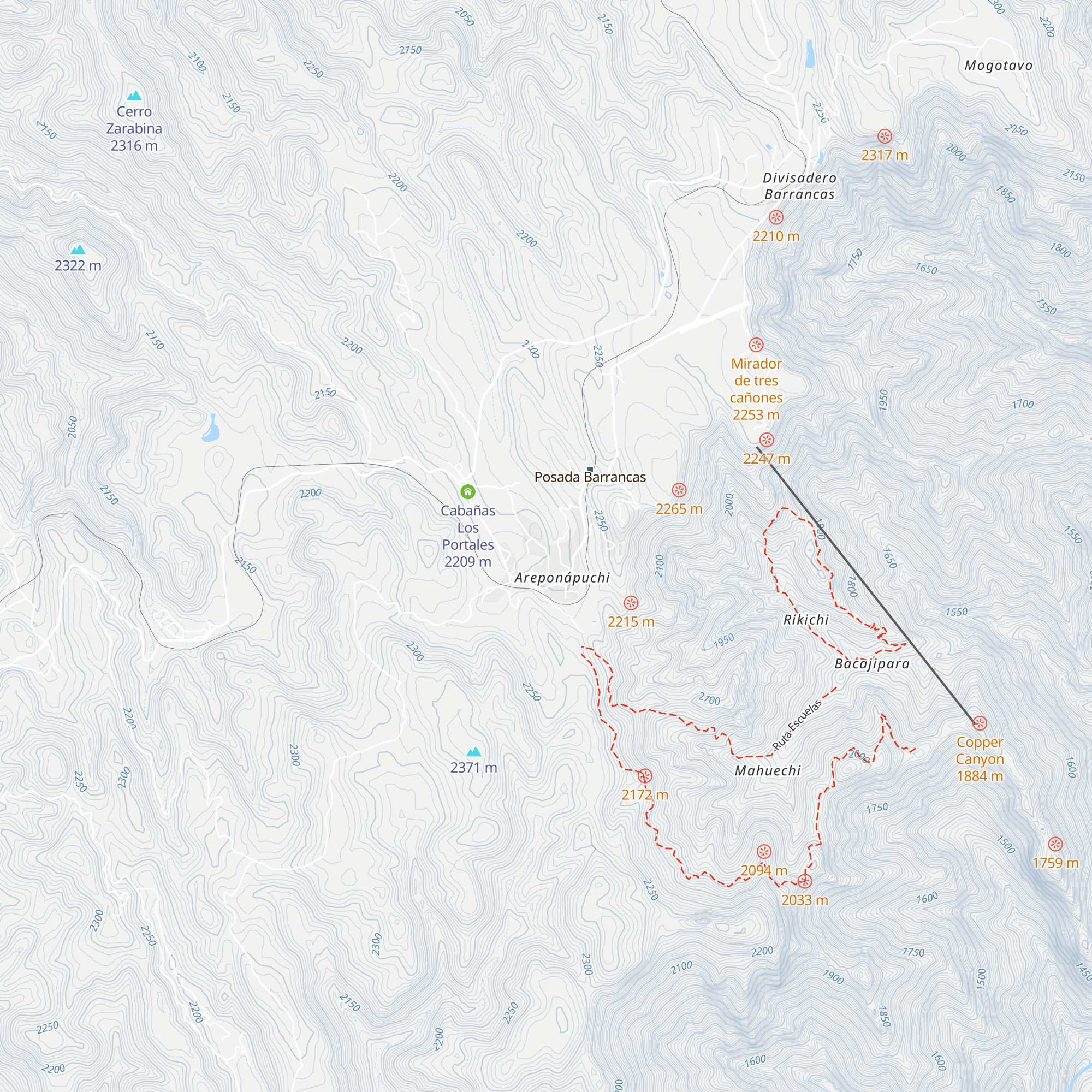 Cabañas Diaz Family map
