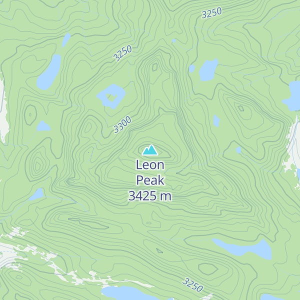 Map of Leon Peak
