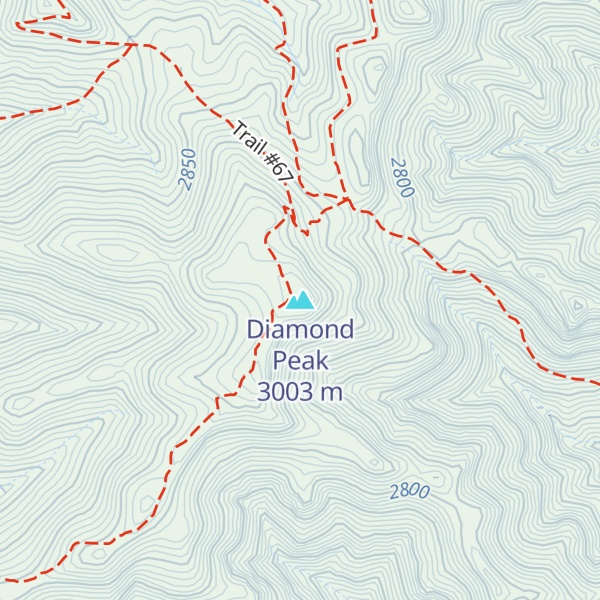 Map of Diamond Peak