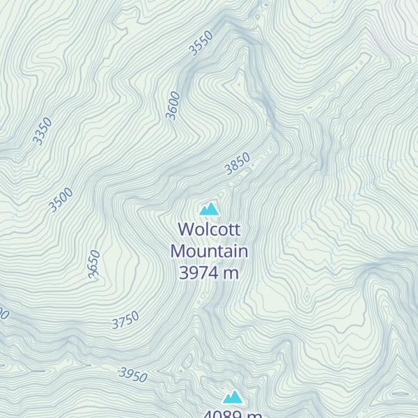 Map of Wolcott Mountain
