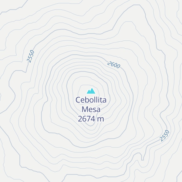 Map of Cebollita Mesa