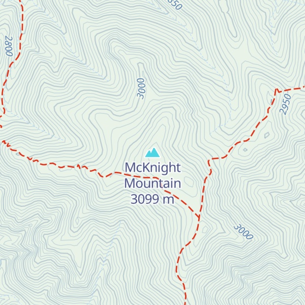 Map of McKnight Mountain