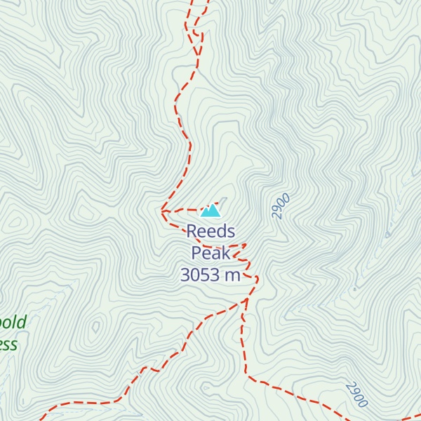 Map of Reeds Peak