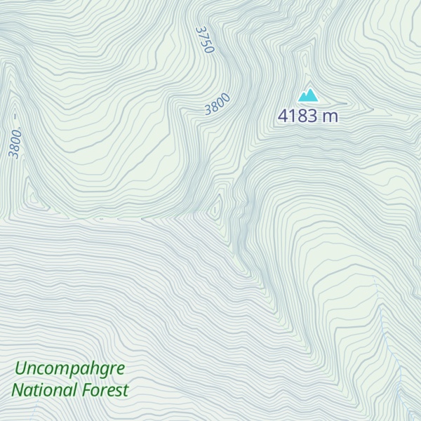 Map of Campbell Peak