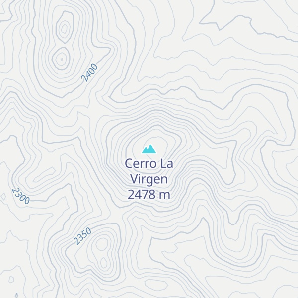 Map of Cerro La Virgen