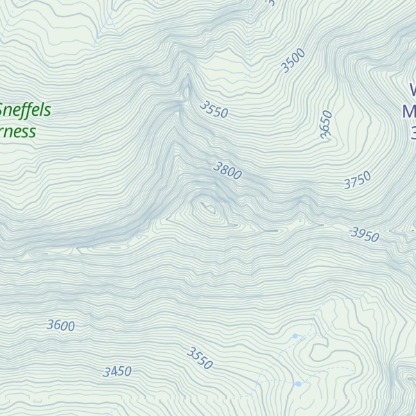 Map of Mears Peak