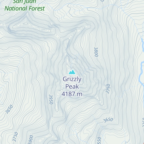 Map of Grizzly Peak