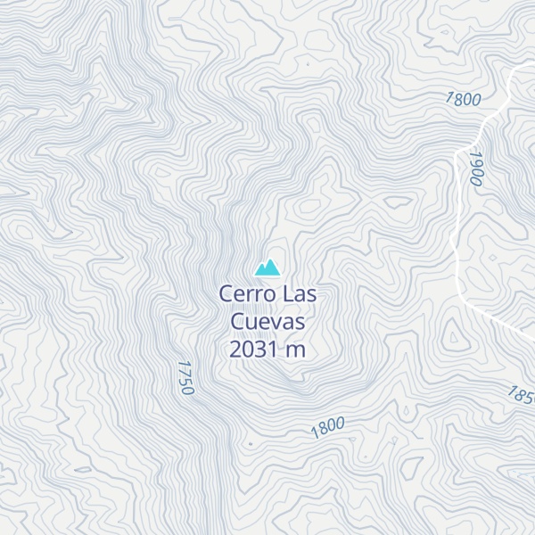 Map of Cerro Las Cuevas