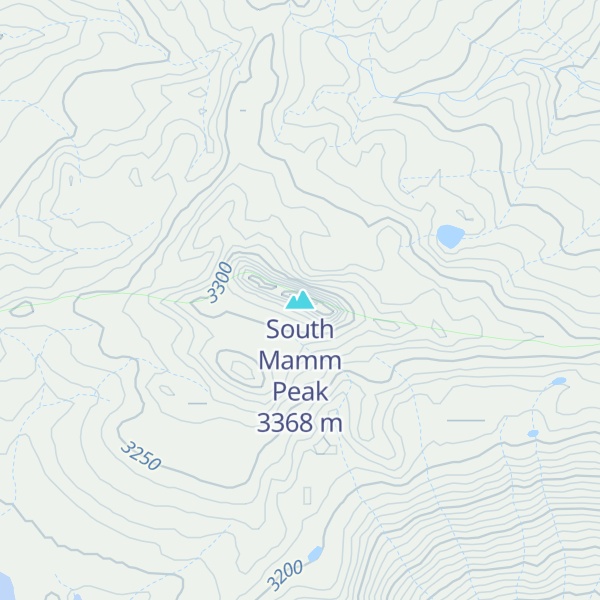 Map of South Mamm Peak