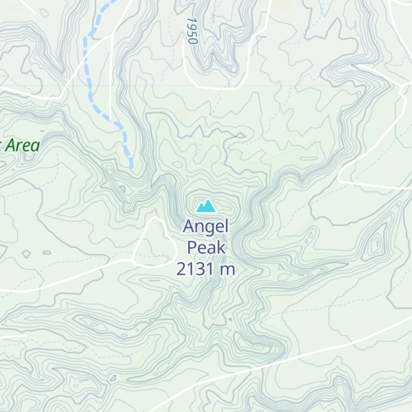 Map of Angel Peak