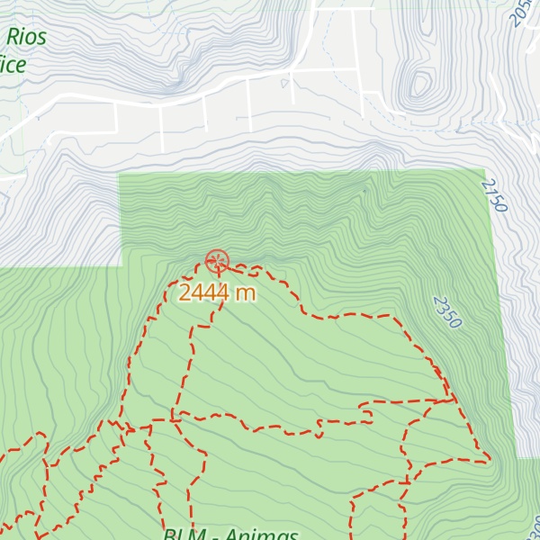 Map of Animas City Mountain
