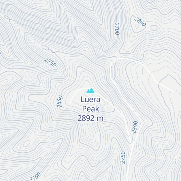 Map of Luera Peak