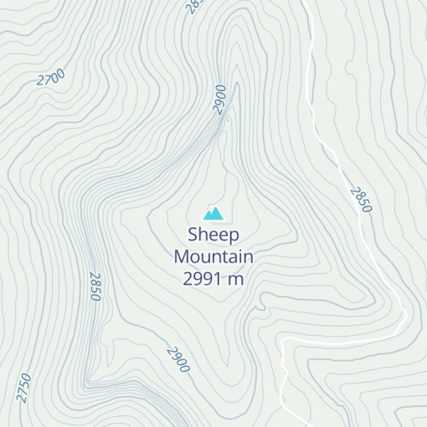 Map of Sheep Mountain