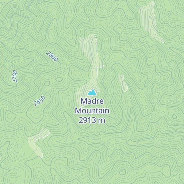 Map of Madre Mountain