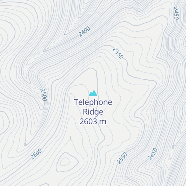 Map of Telephone Ridge